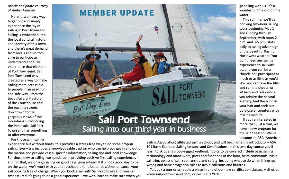 Sail Port Townsend Featured in the B.I. » Port Townsend Marine Trades Association